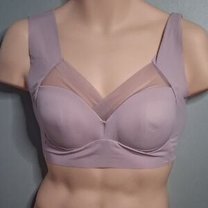 Chic Mauve Mesh Detail Bra. Med To Large Fit, B To C cup.